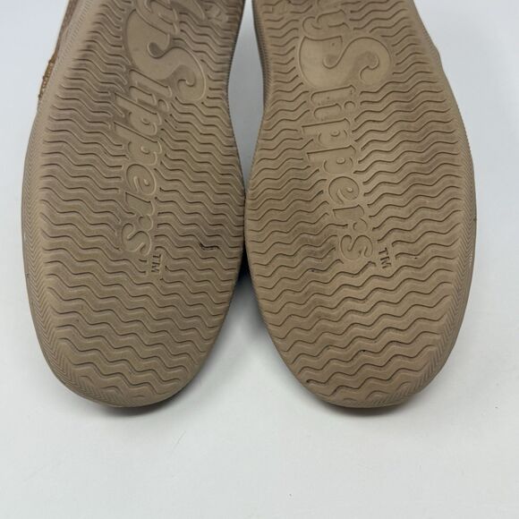 My Pillow Slippers Mules Womens 7 Tan Brown Jersey Lined Moccasins Comfort Shoes - Picture 14 of 15